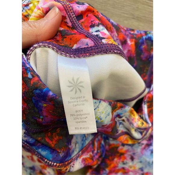 Athleta HYPERSONIC SONAR TIGHT in Ember Orange Multi Leggings, Sz Small, MP $84 - Picture 5 of 10